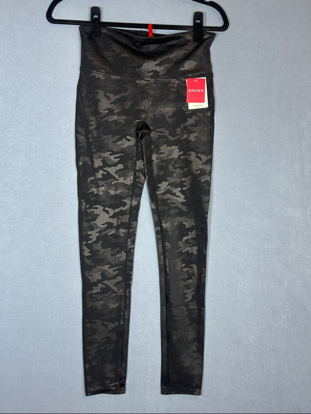 Spanx Black Camo Leggings Medium NWT High Rise Shaping Seamless